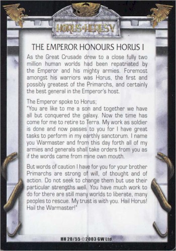 The Emperor Honours Horus I